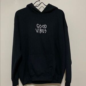 SCW Good Vibes Black Hoodie Sweater